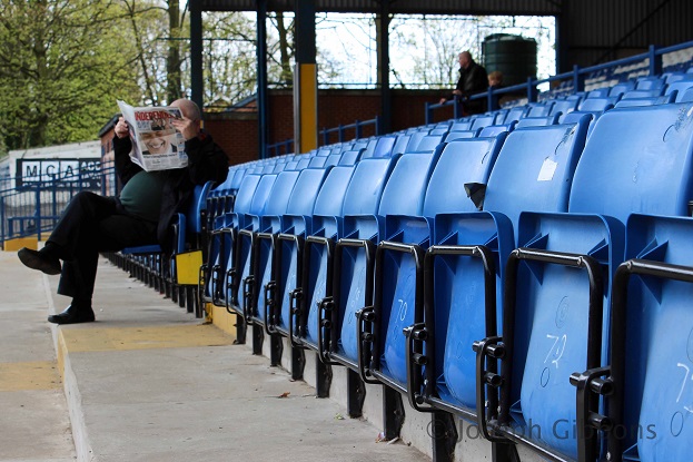 Reading the newspaper