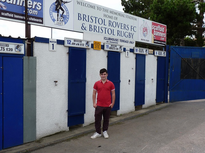 Me outside The Memorial Stadium