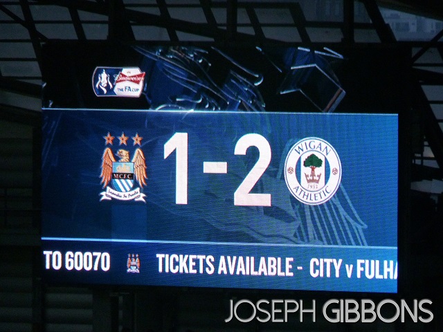 Manchester City 1-2 Wigan Athletic