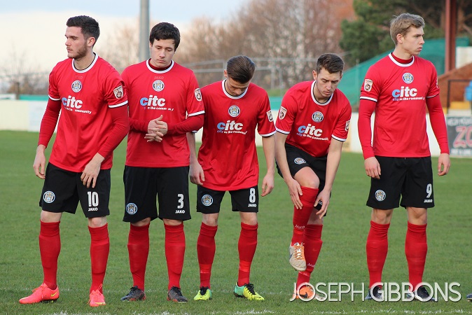 Hyde players lining up