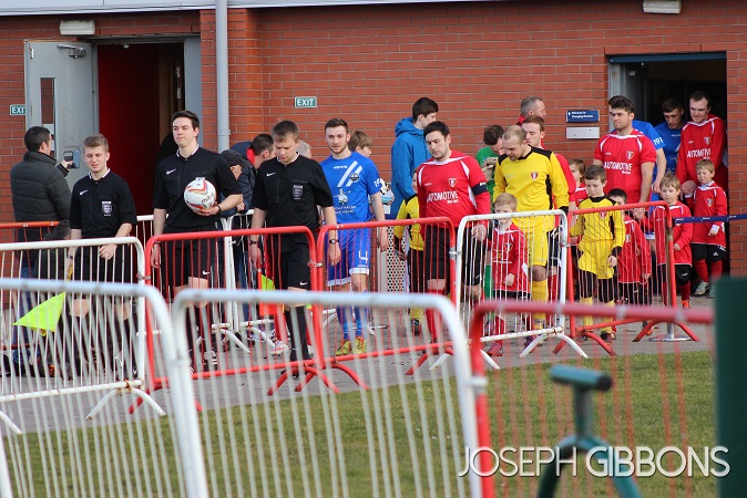 Teams on the long walk to the pitch