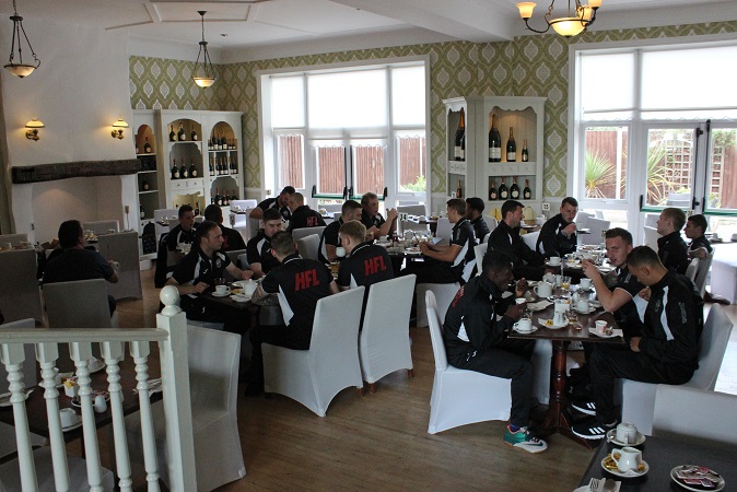 All enjoying their food